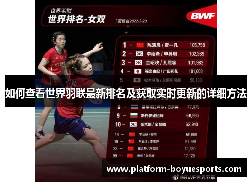 如何查看世界羽联最新排名及获取实时更新的详细方法